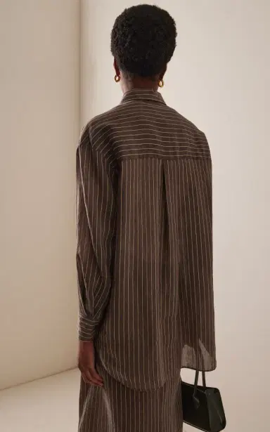 Kallmeyer Dani Pinstriped Linen-Blend Shirt | Thumbnail 4 Kallmeyer Dani Pinstriped Linen-Blend Shirt | Thumbnail 4