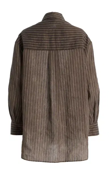 Kallmeyer Dani Pinstriped Linen-Blend Shirt | Thumbnail 5 Kallmeyer Dani Pinstriped Linen-Blend Shirt | Thumbnail 5