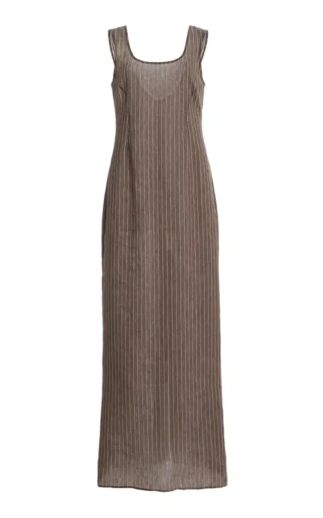 Isadora Linen-Blend Gown