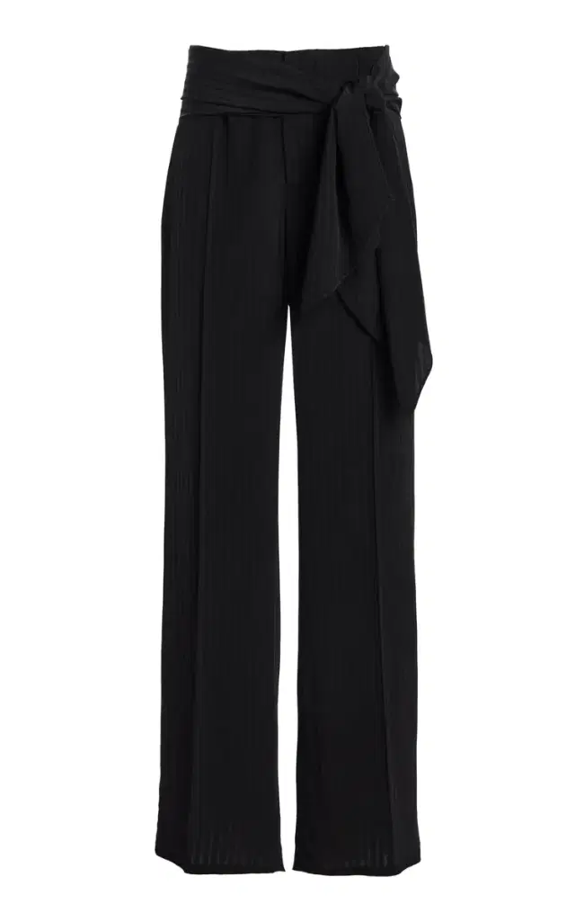 Ulla Wide-Leg Tie-Waist Trousers
