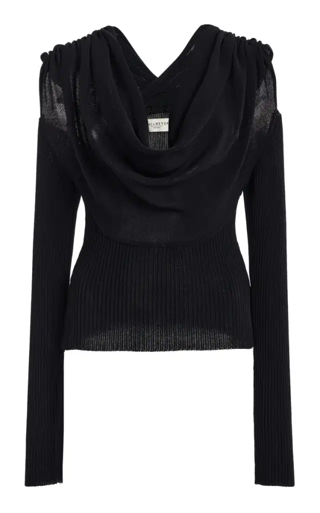 Michele Cotton-Blend Cowl Neck Sweater