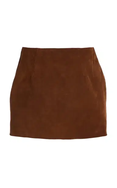 KALLMEYER Shiloh Suede Mini Skirt - Brown | Thumbnail 4
