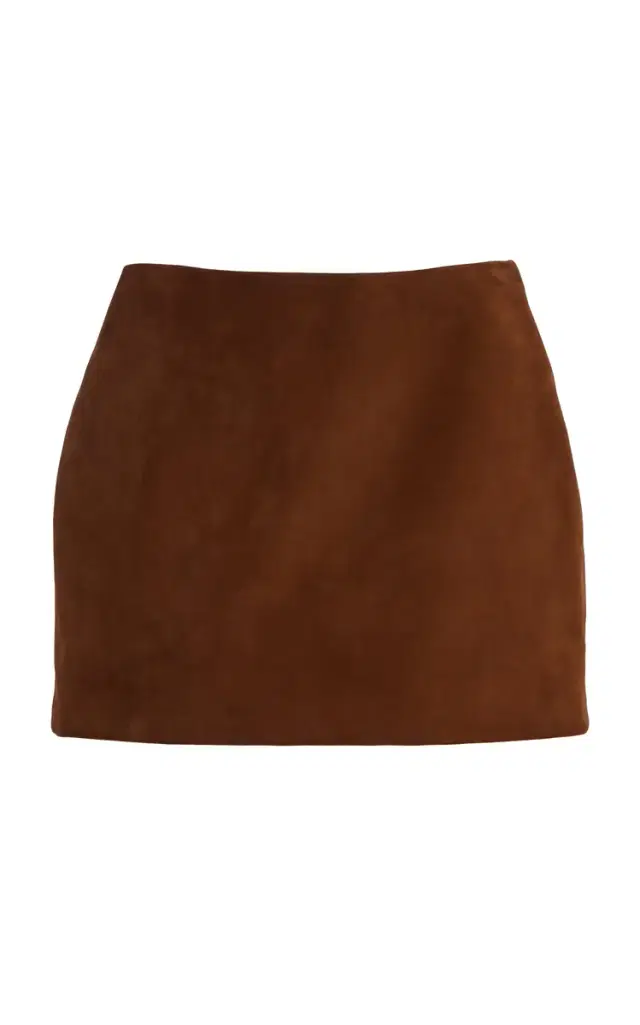 Shiloh Suede Mini Skirt - Brown