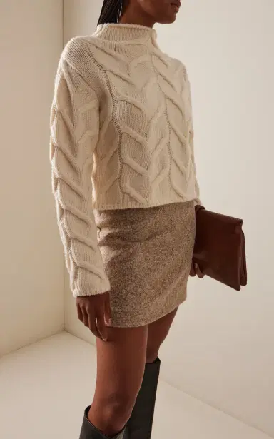 Frame The Cable Funnel-Neck Wool Sweater | Thumbnail 2 Frame The Cable Funnel-Neck Wool Sweater | Thumbnail 2