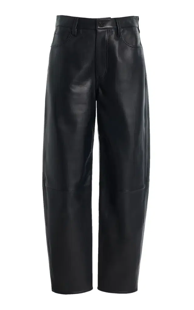 The Neat Leather Barrel-Leg Pants