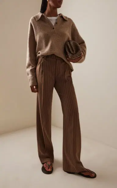 Jenni Kayne Burke Donegal Cashmere Polo Sweater | Thumbnail 2 Jenni Kayne Burke Donegal Cashmere Polo Sweater | Thumbnail 2
