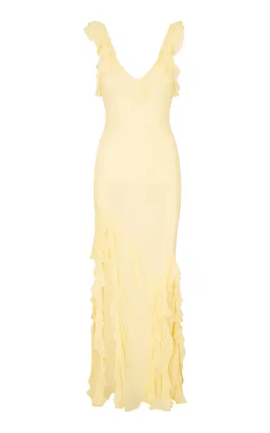 LoveShackFancy Roseline Ruffled Maxi Dress | Thumbnail 3