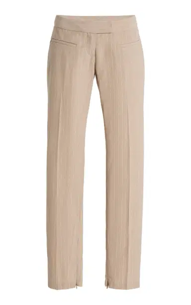 LaQuan Smith Low-Rise Cigarette Pants - Neutral | Thumbnail 1