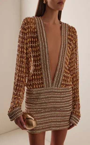 LaQuan Smith Embellished Mini Dress | Thumbnail 9