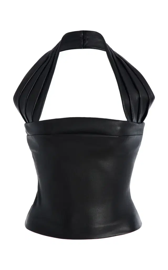 Leather Halter Top