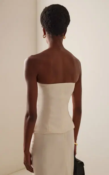 Marlies Grace Olivia Bow-Detailed Wool-Blend Strapless Top | Thumbnail 4 Marlies Grace Olivia Bow-Detailed Wool-Blend Strapless Top | Thumbnail 4