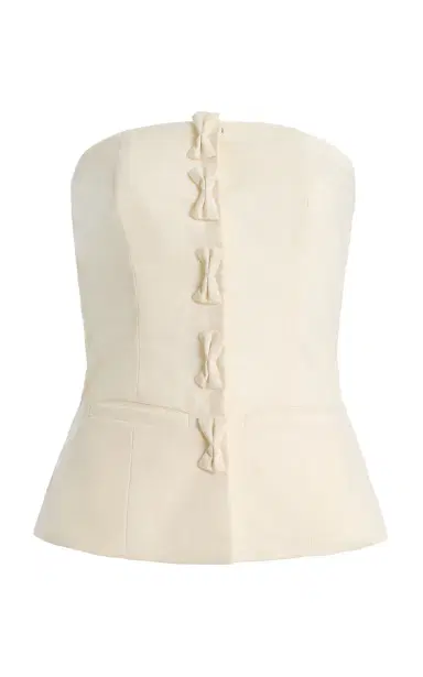 Marlies Grace Olivia Bow-Detailed Wool-Blend Strapless Top | Thumbnail 7 Marlies Grace Olivia Bow-Detailed Wool-Blend Strapless Top | Thumbnail 7