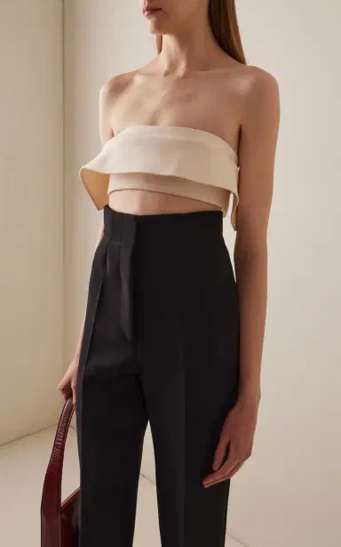 Khaite Kelsi Strapless Wool-Silk Cady Top | Thumbnail 2