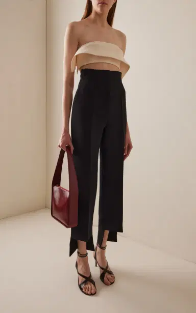 Khaite Kelsi Strapless Wool-Silk Cady Top | Thumbnail 3