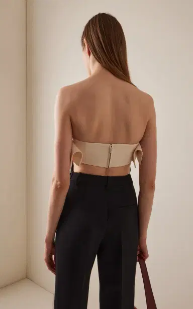 Khaite Kelsi Strapless Wool-Silk Cady Top | Thumbnail 4