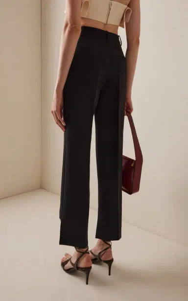 Khaite Rae High-Rise Crepe Cropped Trousers | Thumbnail 4 Khaite Rae High-Rise Crepe Cropped Trousers | Thumbnail 4