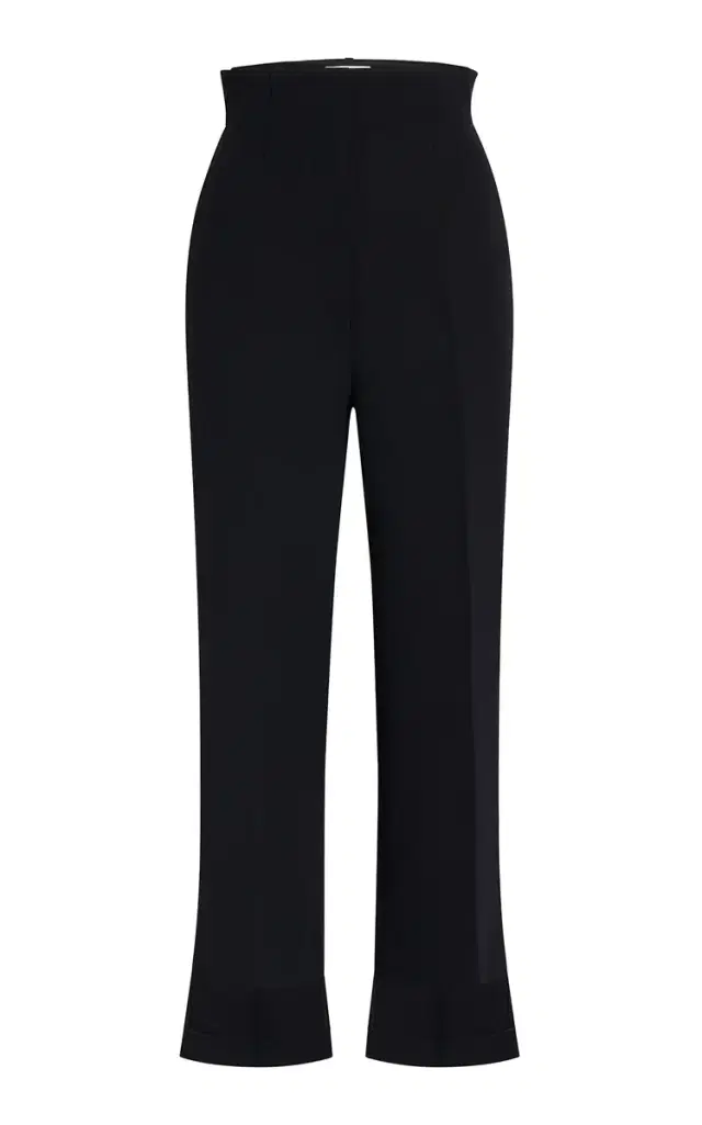 Rae High-Rise Crepe Cropped Trousers