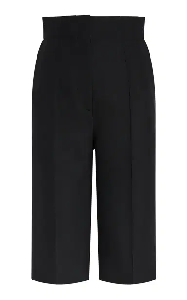 Khaite Raelle Tailored Wool-Silk Cady Shorts | Thumbnail 2