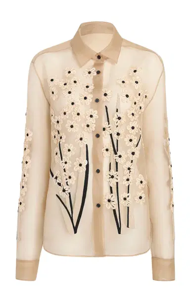 Khaite Argo Floral-Embroidered Silk Organza Shirt | Thumbnail 7 Khaite Argo Floral-Embroidered Silk Organza Shirt | Thumbnail 7