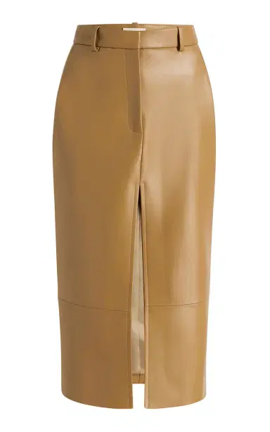 Khaite Anden Plonge Leather Midi Skirt | Thumbnail 1