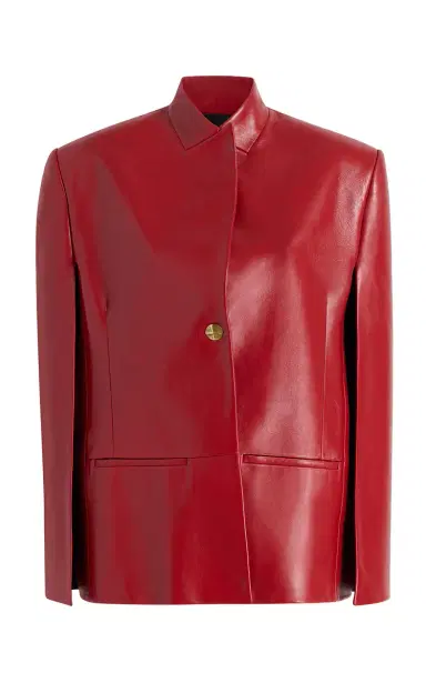 Khaite Dolso Cape-Sleeve Plonge Leather Jacket | Thumbnail 5 Khaite Dolso Cape-Sleeve Plonge Leather Jacket | Thumbnail 5