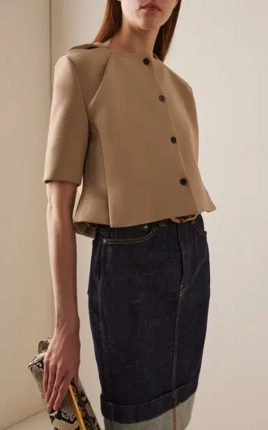 Khaite Franc Crepe Peplum Jacket | Thumbnail 4 Khaite Franc Crepe Peplum Jacket | Thumbnail 4