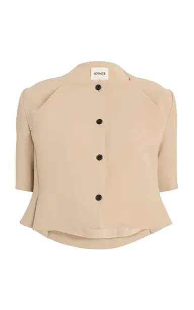 Khaite Franc Crepe Peplum Jacket | Thumbnail 1 Khaite Franc Crepe Peplum Jacket | Thumbnail 1