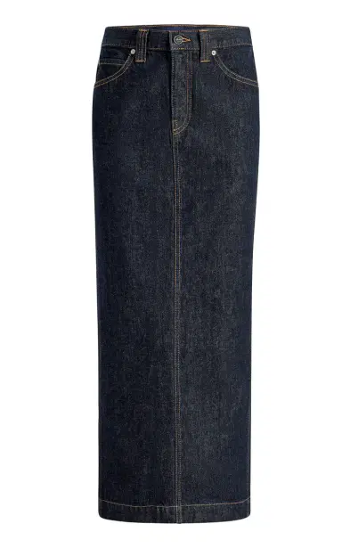 Khaite Kilian Cuffed Denim Midi Skirt | Thumbnail 3