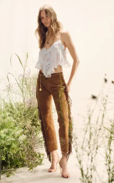 LoveShackFancy Tal Ruffled Tank Top | Thumbnail 3