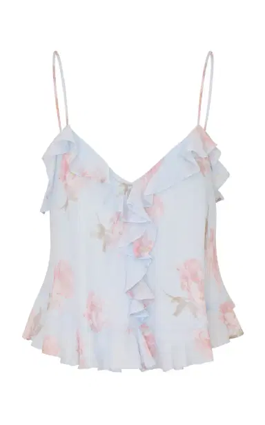 LoveShackFancy Tal Ruffled Tank Top | Thumbnail 1