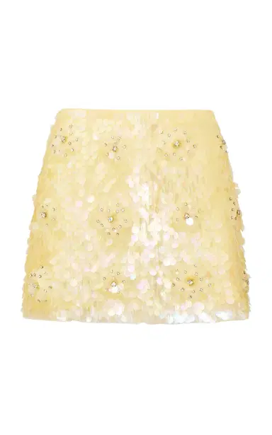 LoveShackFancy Kailini Sequined Mini Skirt | Thumbnail 3
