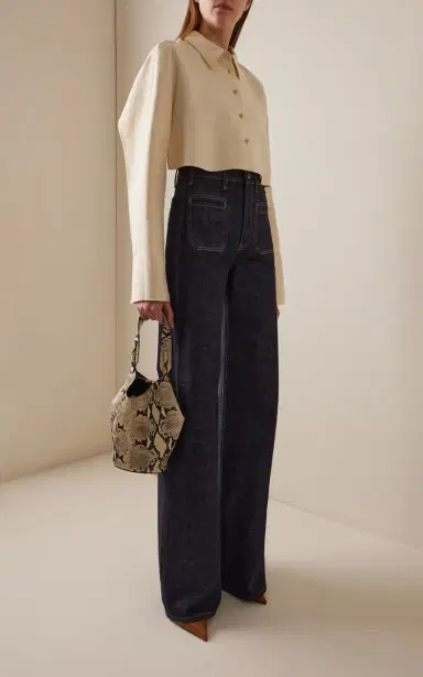 Khaite Fritz Cropped Linen Shirt | Thumbnail 2 Khaite Fritz Cropped Linen Shirt | Thumbnail 2
