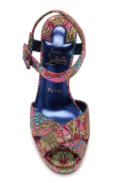 Christian Louboutin Cora 100 Jacquard Florea Sandals | Thumbnail 3