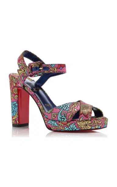 Christian Louboutin Cora 100 Jacquard Florea Sandals | Thumbnail 4