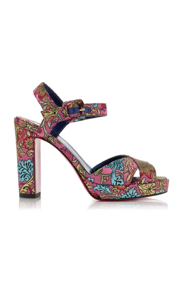 Christian Louboutin Cora 100 Jacquard Florea Sandals