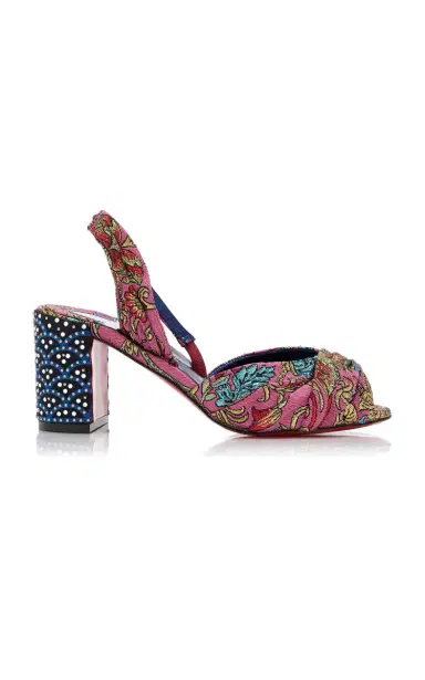Christian Louboutin Cordelia 70 Jacquard Florea Slingback Sandals | Thumbnail 9