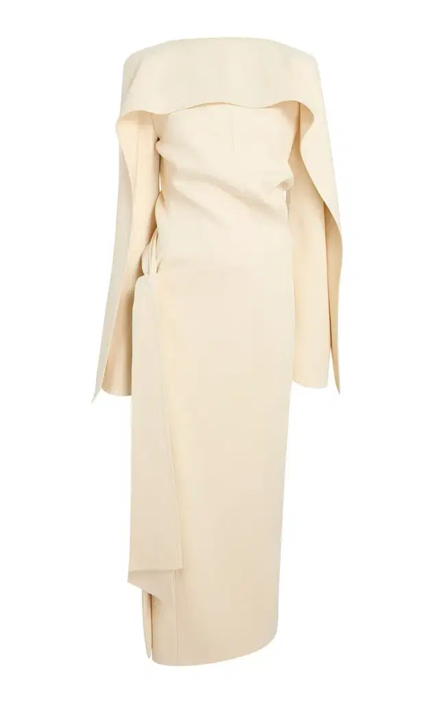 Yon Crepe Satin Midi Dress