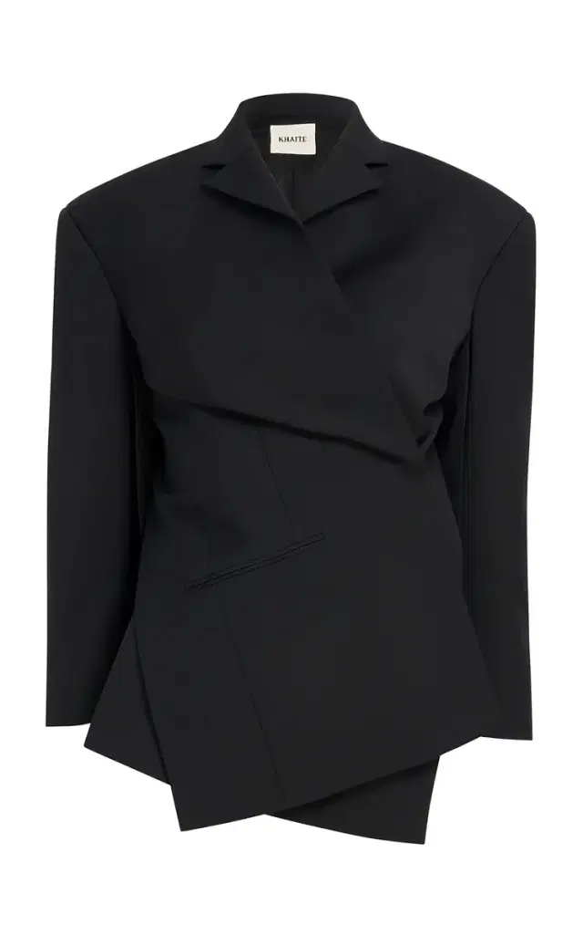 Palto Wool-Silk Cady Wrap Jacket