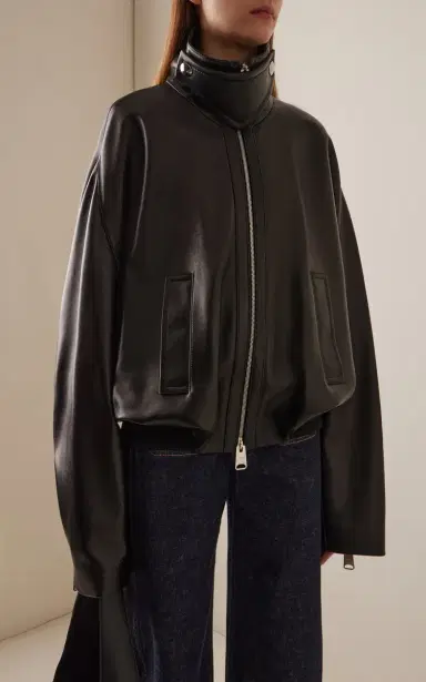 Khaite Hamett Plonge Leather Jacket | Thumbnail 6 Khaite Hamett Plonge Leather Jacket | Thumbnail 6