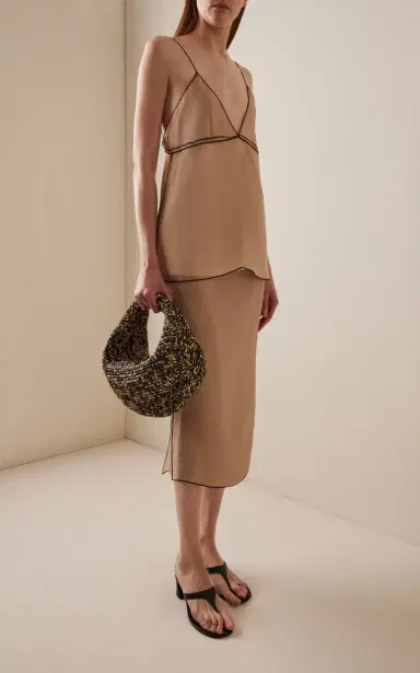 Khaite Sydni Silk Organza Midi Skirt | Thumbnail 2 Khaite Sydni Silk Organza Midi Skirt | Thumbnail 2