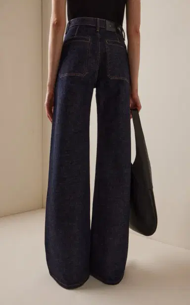 Khaite Delmonico Stretch High-Rise Wide-Leg Jeans | Thumbnail 4 Khaite Delmonico Stretch High-Rise Wide-Leg Jeans | Thumbnail 4