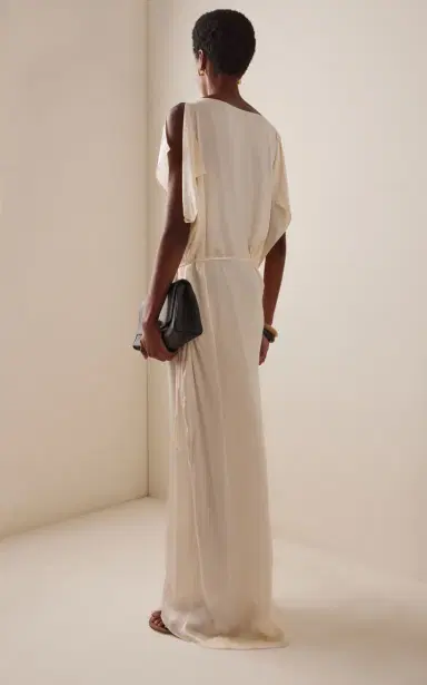 Bondi Born Ardea Hammered Satin Maxi Wrap Dress | Thumbnail 4