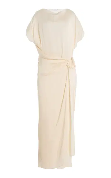 Bondi Born Ardea Hammered Satin Maxi Wrap Dress | Thumbnail 1