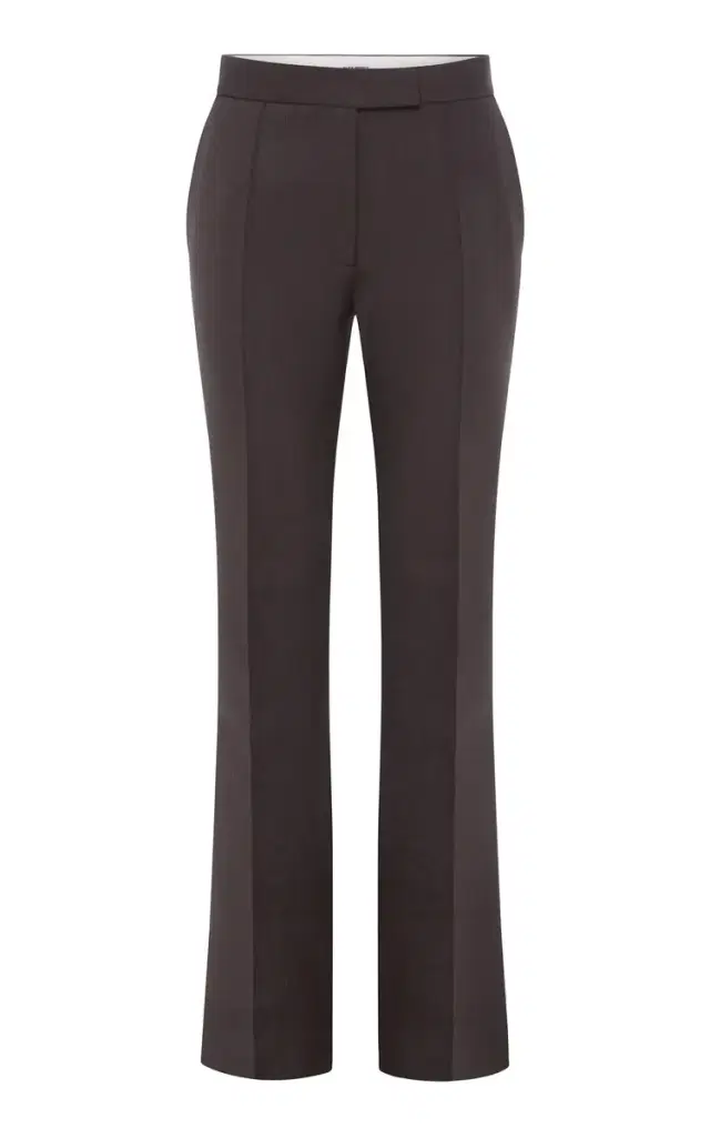 Mid-Rise Flared Suit Pants