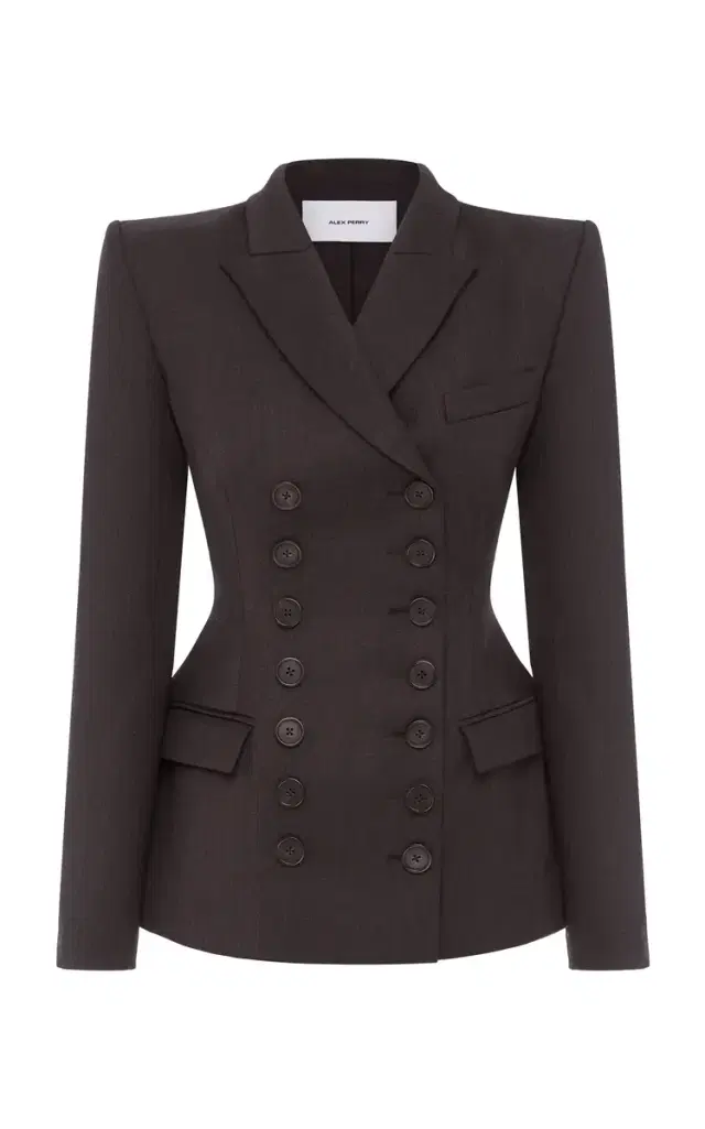 Alex Perry Sculpted Double-Breasted Blazer