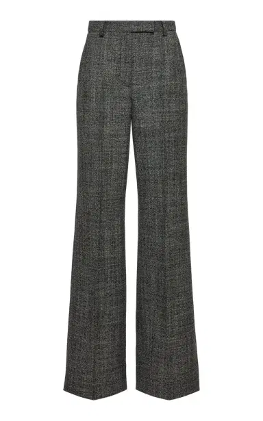 Valentino Garavani Virgin-Wool Mid-Rise Flared-Leg Pants | Thumbnail 1