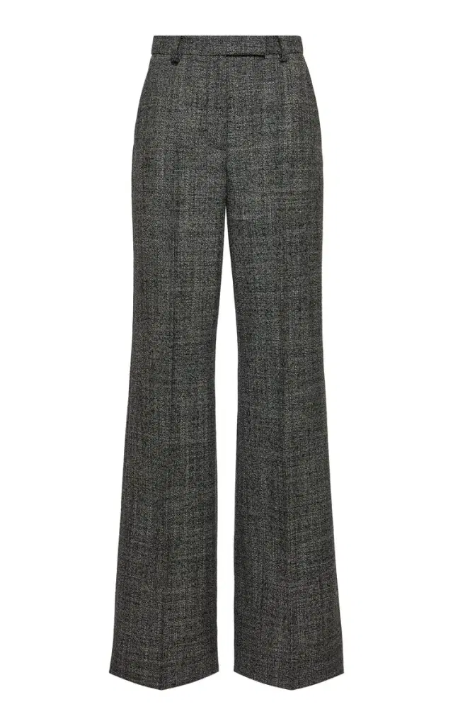 Virgin-Wool Mid-Rise Flared-Leg Pants