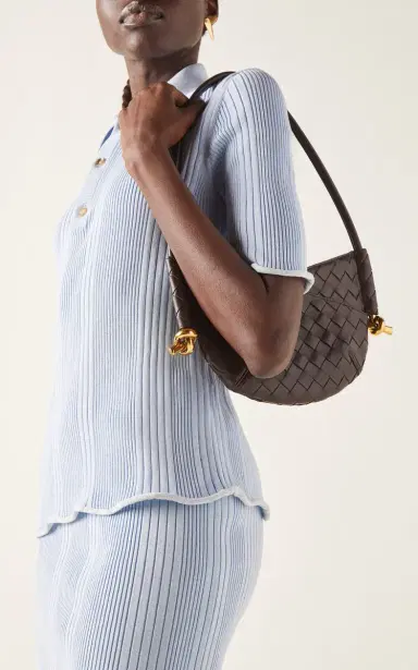 Bottega Veneta Mini Solstice Intrecciato Leather Bag - Brown - OS | Thumbnail 2 Bottega Veneta Mini Solstice Intrecciato Leather Bag - Brown - OS | Thumbnail 2