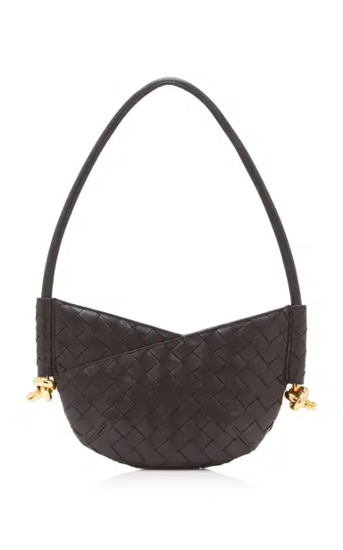 Bottega Veneta Mini Solstice Intrecciato Leather Bag - Brown - OS | Thumbnail 4 Bottega Veneta Mini Solstice Intrecciato Leather Bag - Brown - OS | Thumbnail 4