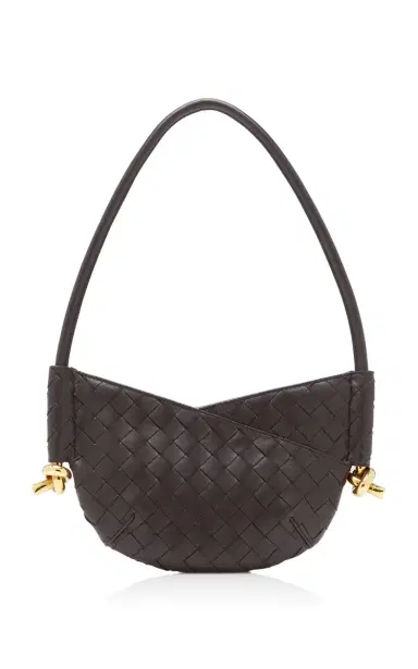 Bottega Veneta Mini Solstice Intrecciato Leather Bag - Brown - OS | Thumbnail 1 Bottega Veneta Mini Solstice Intrecciato Leather Bag - Brown - OS | Thumbnail 1